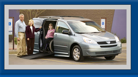 Image of a wheelchair accessible minivan.